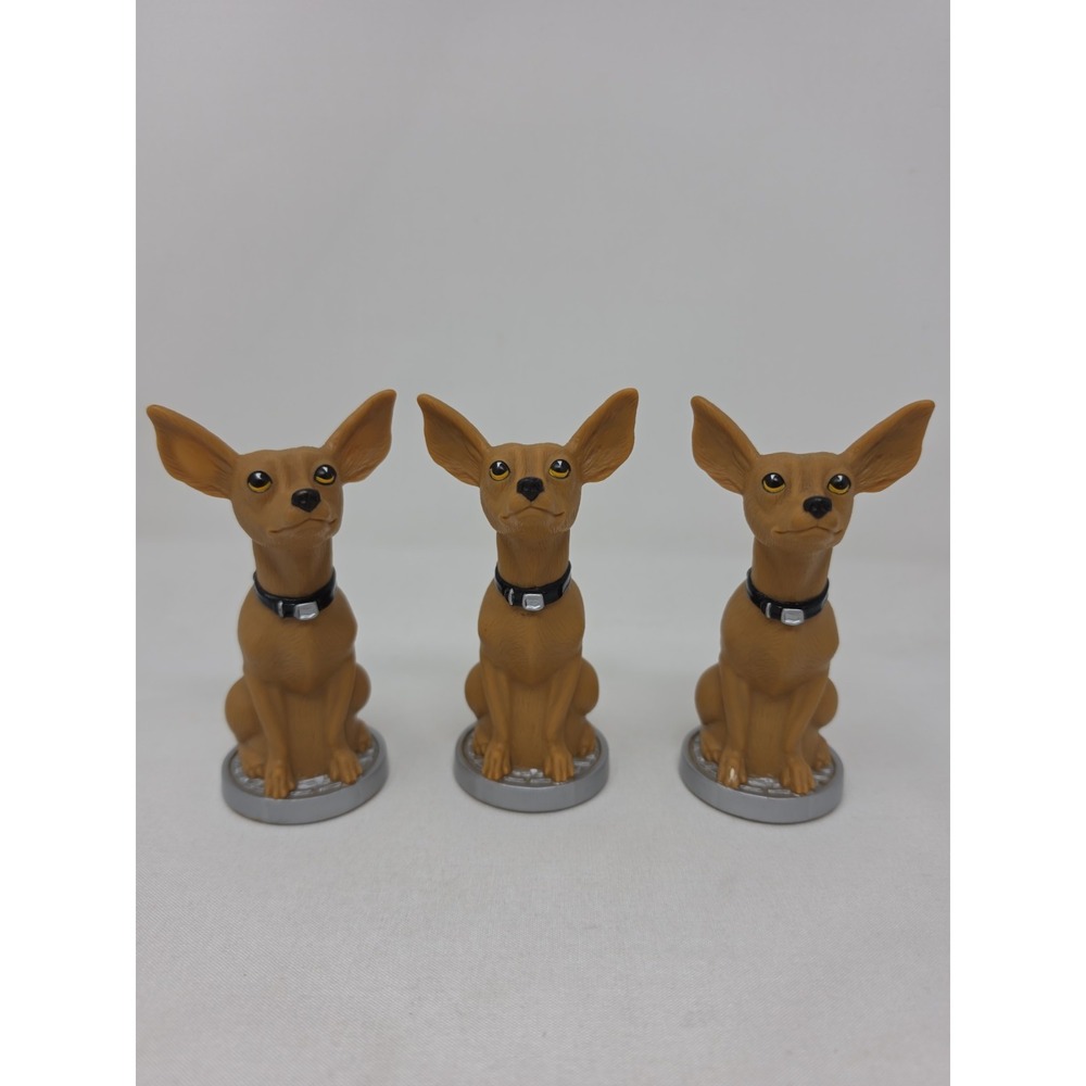 Lot Of 3 Vintage Taco Bell Chihuahua Dog FORTUNE TELLER Figure Toy 2000